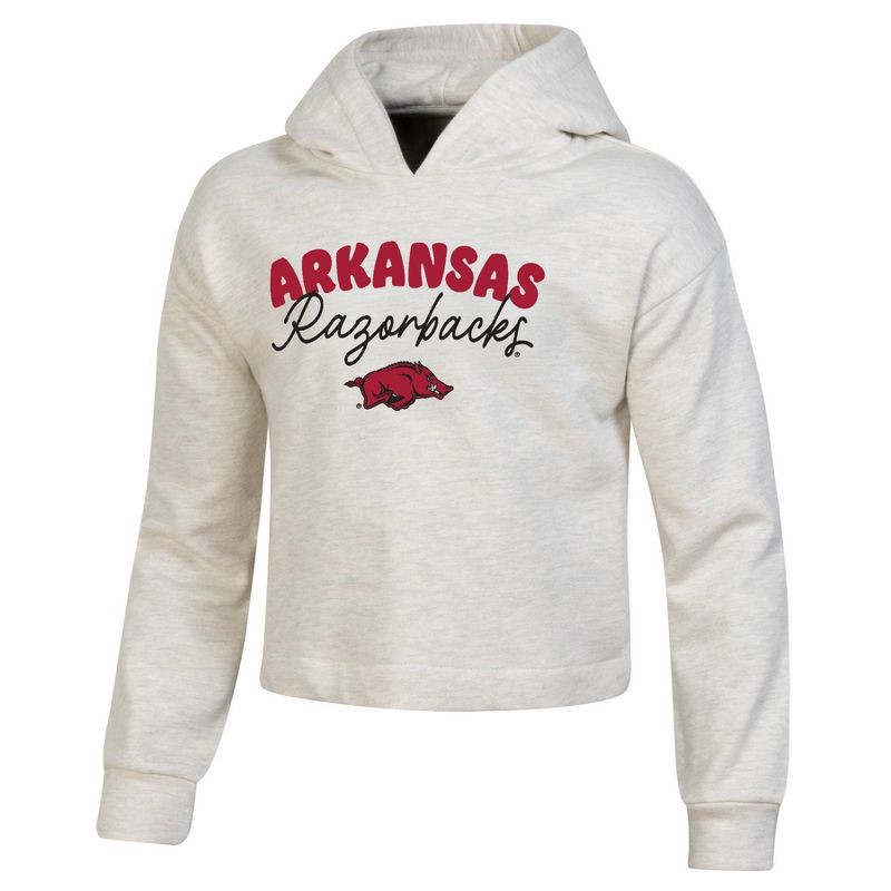 slide 1 of 3, NCAA Arkansas Razorbacks Girls' Hooded Sweatshirt - S, 1 ct