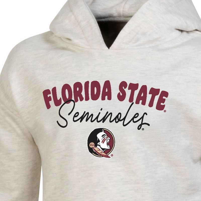 slide 3 of 3, NCAA Florida State Seminoles Girls' Hooded Sweatshirt - M: Cotton-Poly Fleece Pullover, 1 ct