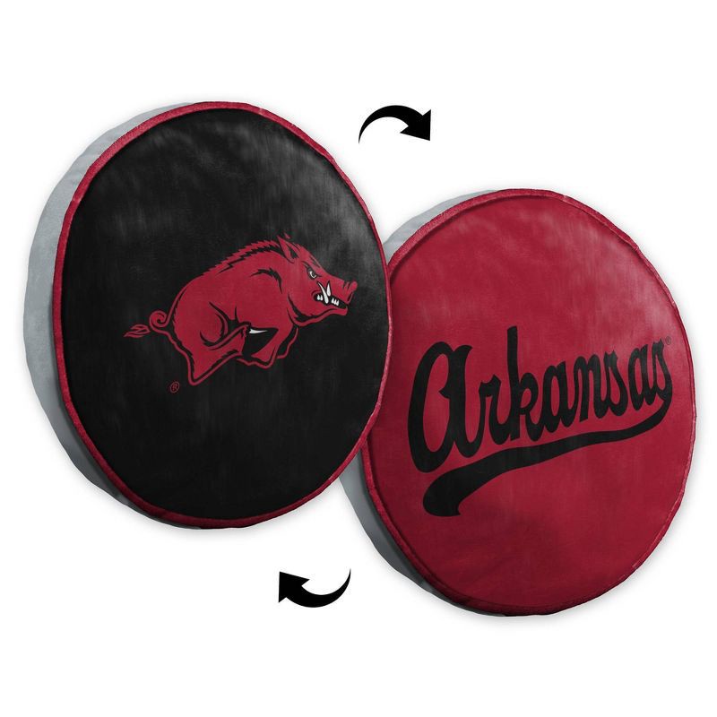 slide 4 of 5, NCAA Arkansas Razorbacks 15" Circular Cloud Pillow, 1 ct