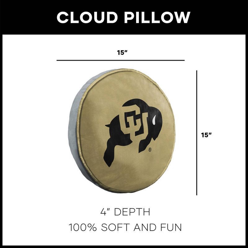 slide 5 of 5, NCAA Colorado Buffaloes 15" Circular Cloud Pillow, 1 ct