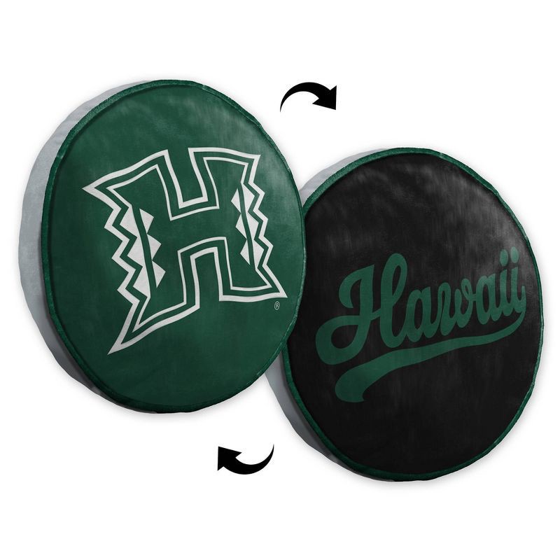 slide 4 of 5, NCAA Hawaii Rainbow Warriors 15" Circular Cloud Pillow, 1 ct