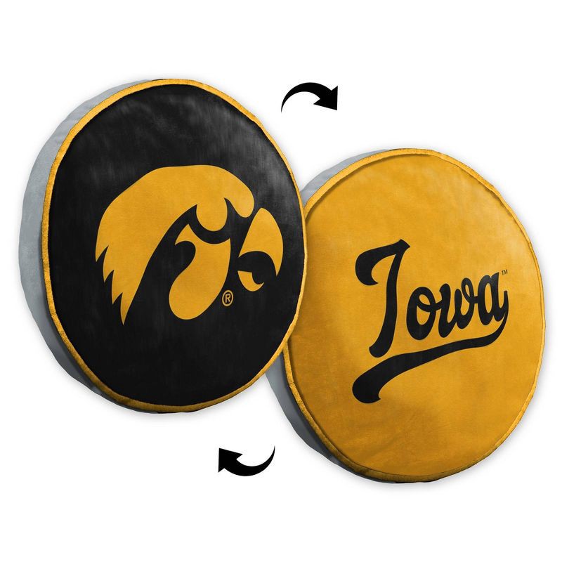 slide 4 of 5, NCAA Iowa Hawkeyes 15" Circular Cloud Pillow, 1 ct