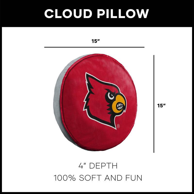 slide 5 of 5, NCAA Louisville Cardinals 15" Circular Cloud Pillow, 1 ct