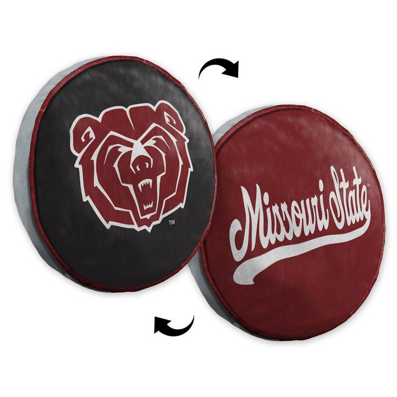 slide 4 of 5, NCAA Missouri State Bears 15" Circular Cloud Pillow, 1 ct
