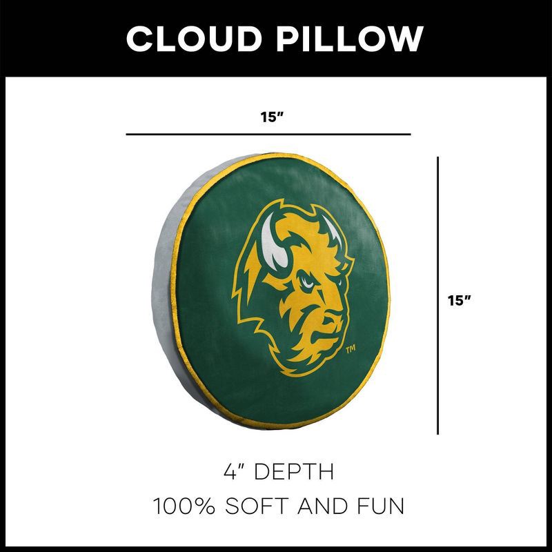 slide 5 of 5, NCAA North Dakota State Bison 15" Circular Cloud Pillow, 1 ct