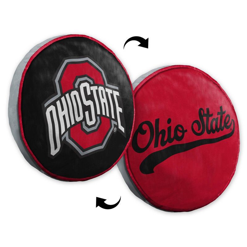 slide 4 of 5, NCAA Ohio State Buckeyes 15" Circular Cloud Pillow, 1 ct