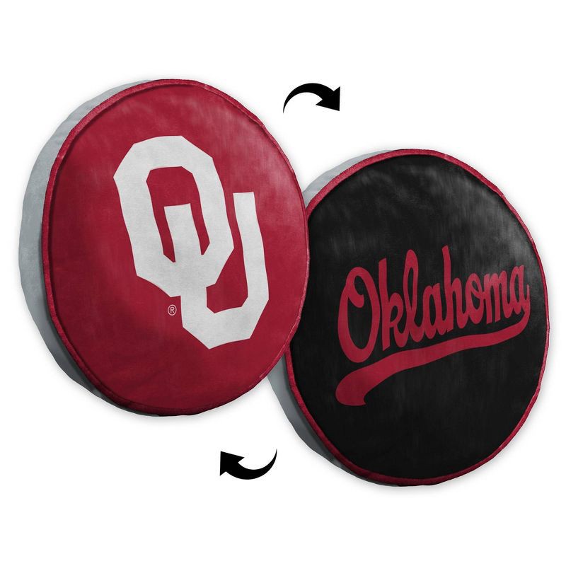 slide 4 of 5, NCAA Oklahoma Sooners 15" Circular Cloud Pillow, 1 ct