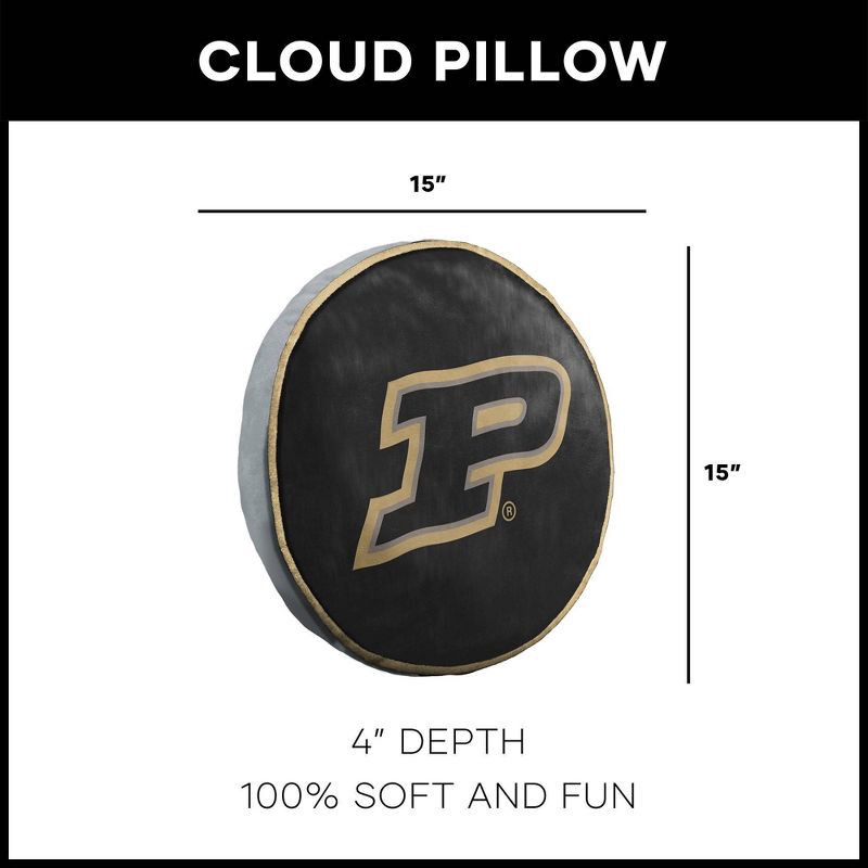 slide 5 of 5, NCAA Purdue Boilermakers 15" Circular Cloud Pillow, 1 ct