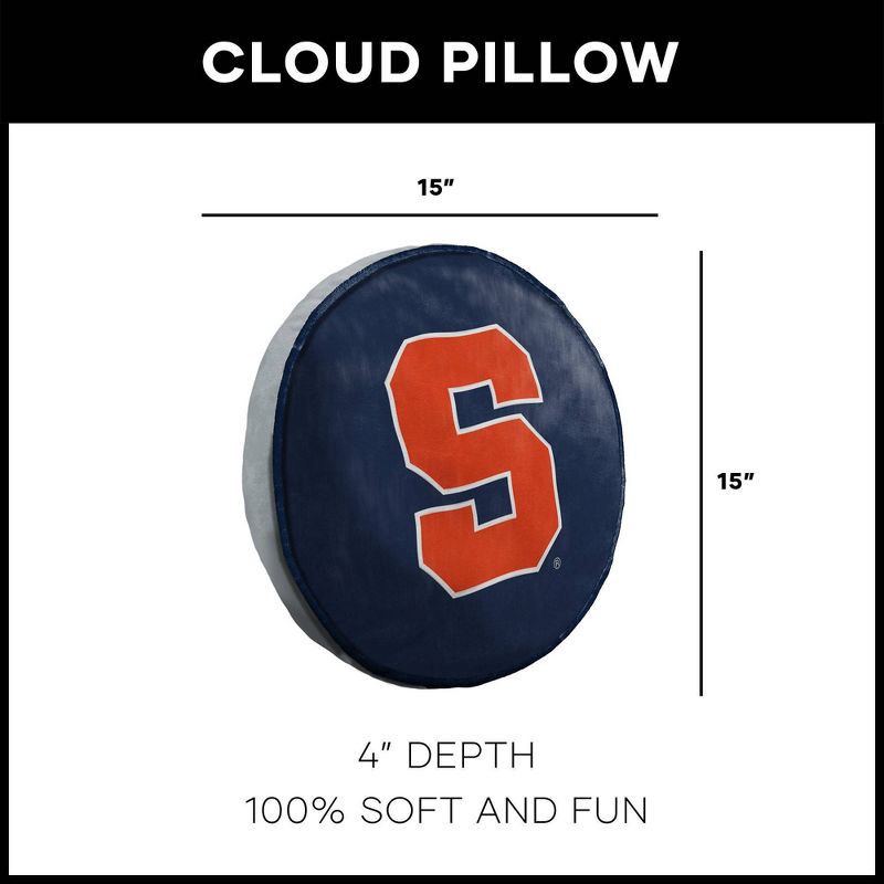 slide 5 of 5, NCAA Syracuse Orange 15" Circular Cloud Pillow, 1 ct