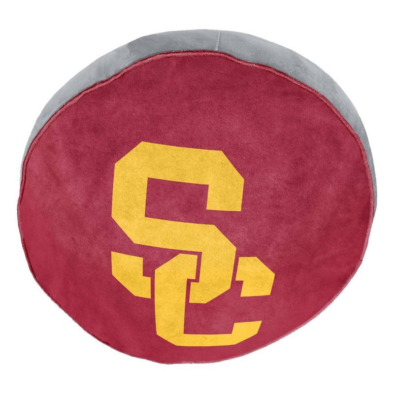 slide 2 of 3, NCAA USC Trojans 15" Circular Cloud Pillow, 1 ct