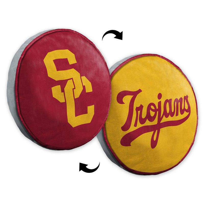 slide 3 of 3, NCAA USC Trojans 15" Circular Cloud Pillow, 1 ct