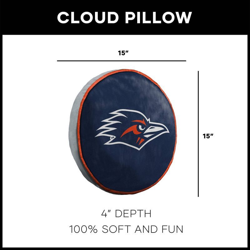 slide 5 of 5, NCAA UTSA Roadrunners 15" Circular Cloud Pillow, 1 ct