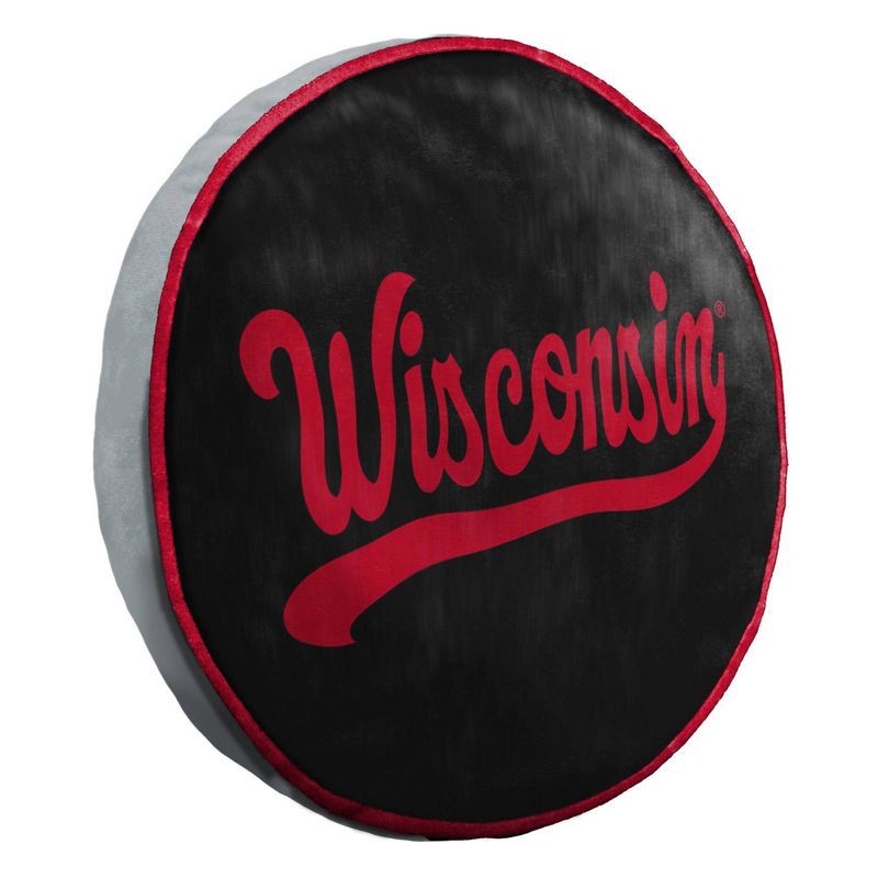 slide 2 of 5, NCAA Wisconsin Badgers 15" Circular Cloud Pillow, 1 ct
