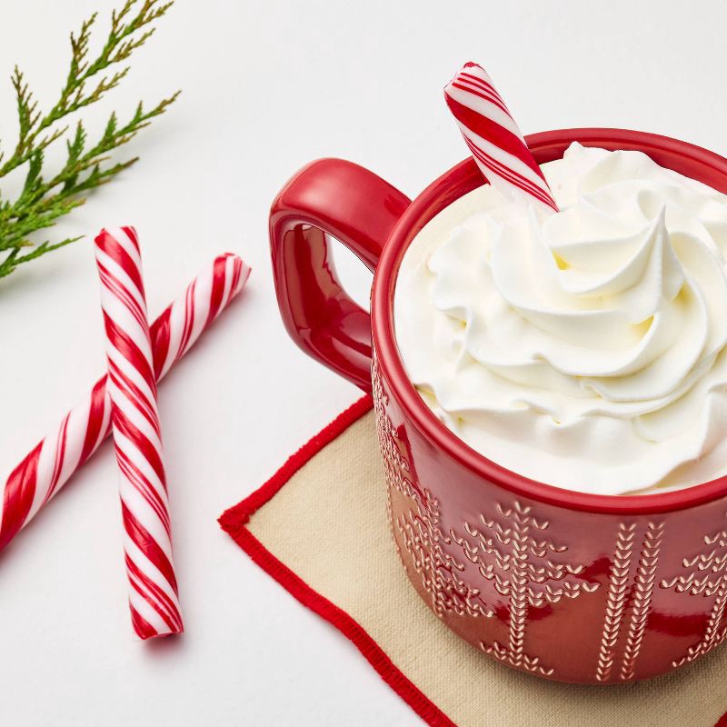 slide 3 of 3, Hearth & Hand with Magnolia Table Peppermint Sticks in Glass Latch Jar Christmas Candies - 8.4oz - Hearth & Hand™ with Magnolia Table, 8.4 oz