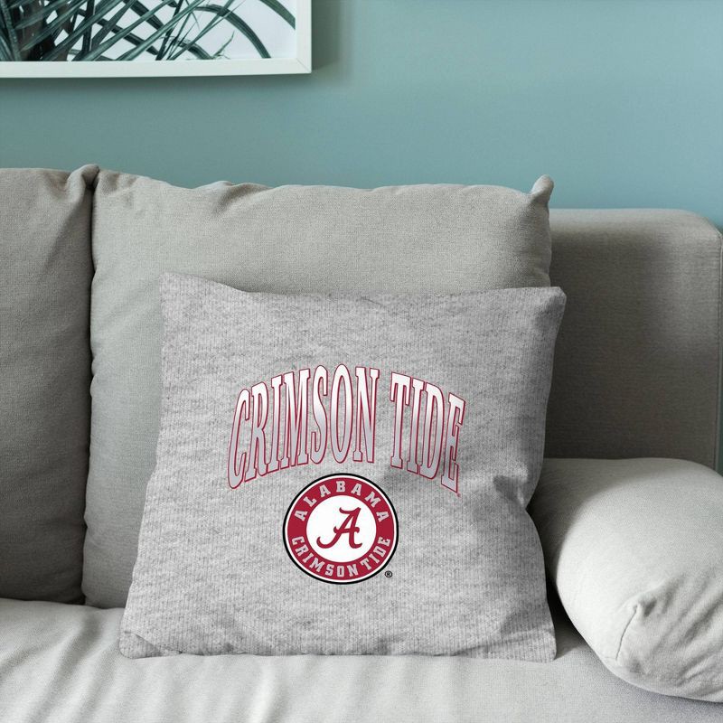 slide 4 of 5, NCAA Alabama Crimson Tide 16" Heather Gray Sweatshirt Pillow, 1 ct