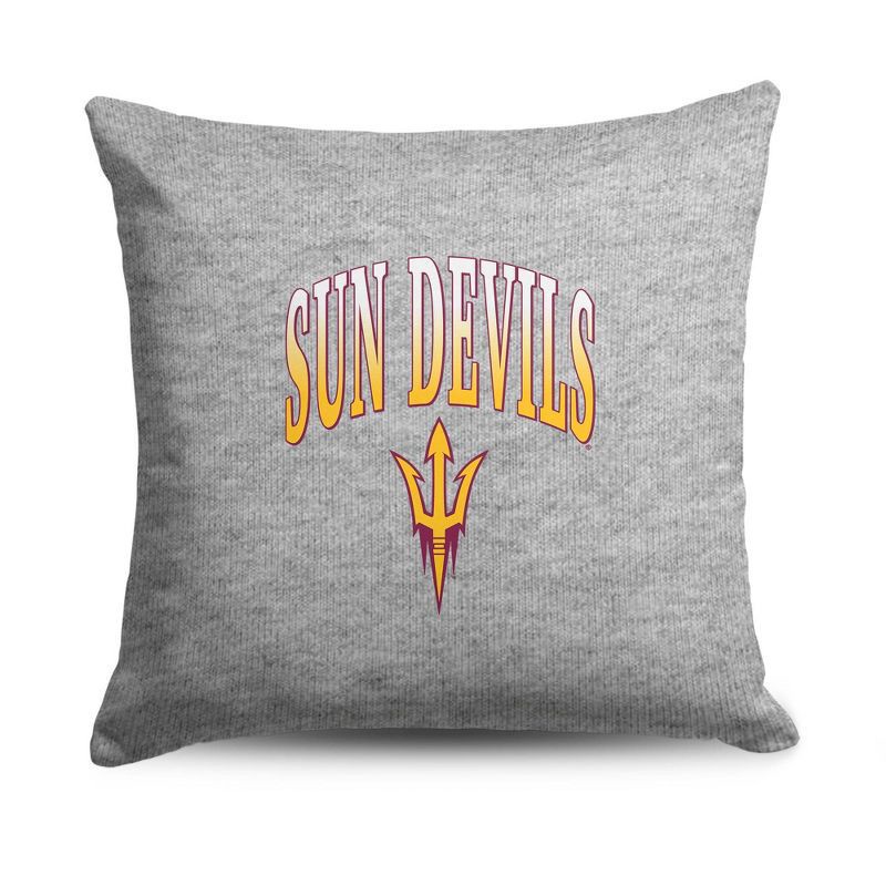 slide 1 of 5, NCAA Arizona State Sun Devils 16" Heather Gray Sweatshirt Pillow, 1 ct