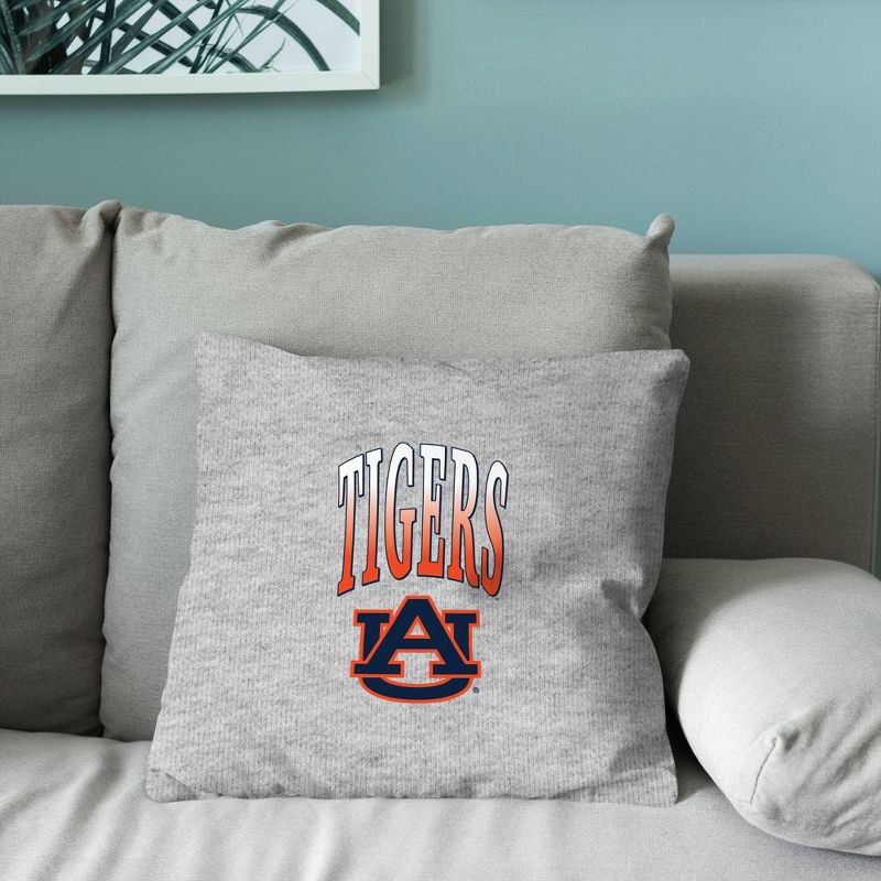 slide 4 of 5, NCAA Auburn Tigers 16" Heather Gray Sweatshirt Pillow, 1 ct