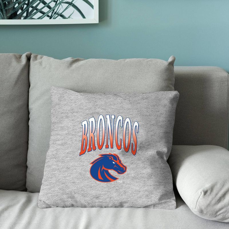 slide 4 of 5, NCAA Boise State Broncos 16" Heather Gray Sweatshirt Pillow, 1 ct