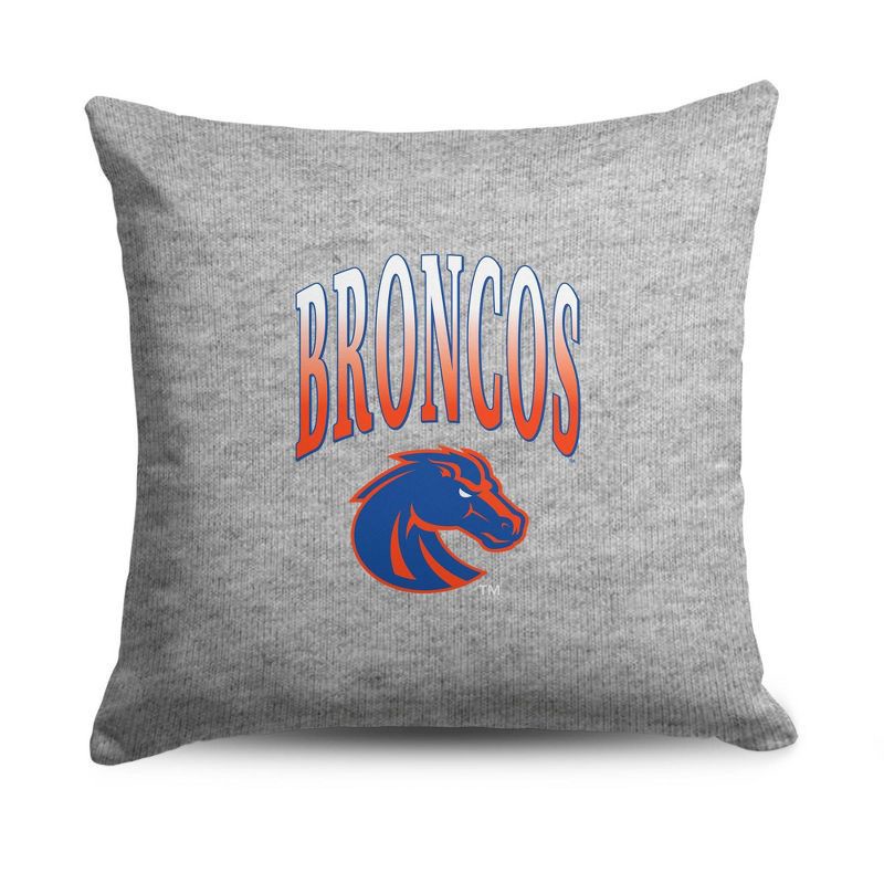 slide 1 of 5, NCAA Boise State Broncos 16" Heather Gray Sweatshirt Pillow, 1 ct