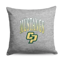 NCAA Cal Poly Mustangs 16" Heather Gray Sweatshirt Pillow