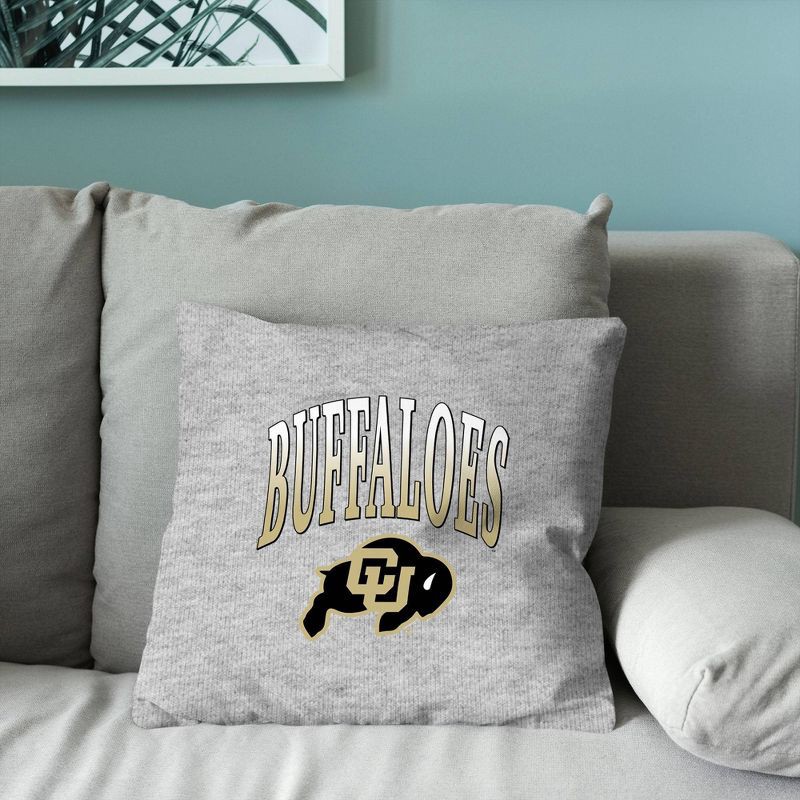 slide 4 of 5, NCAA Colorado Buffaloes 16" Heather Gray Sweatshirt Pillow, 1 ct