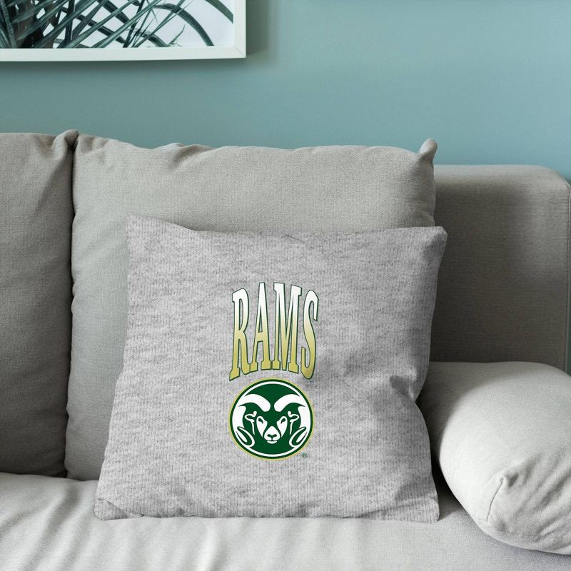 slide 4 of 5, NCAA Colorado State Rams 16" Heather Gray Sweatshirt Pillow, 1 ct
