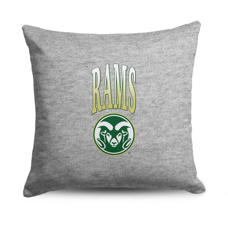 slide 1 of 5, NCAA Colorado State Rams 16" Heather Gray Sweatshirt Pillow, 1 ct