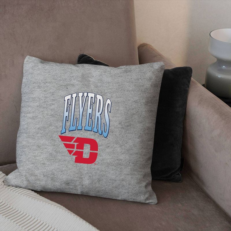 slide 3 of 5, NCAA Dayton Flyers 16" Heather Gray Sweatshirt Pillow, 1 ct