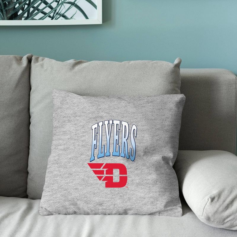 slide 4 of 5, NCAA Dayton Flyers 16" Heather Gray Sweatshirt Pillow, 1 ct