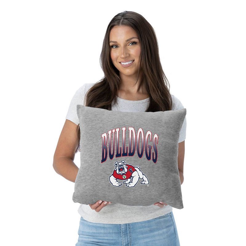 slide 2 of 5, NCAA Fresno State Bulldogs 16" Heather Gray Sweatshirt Pillow, 1 ct