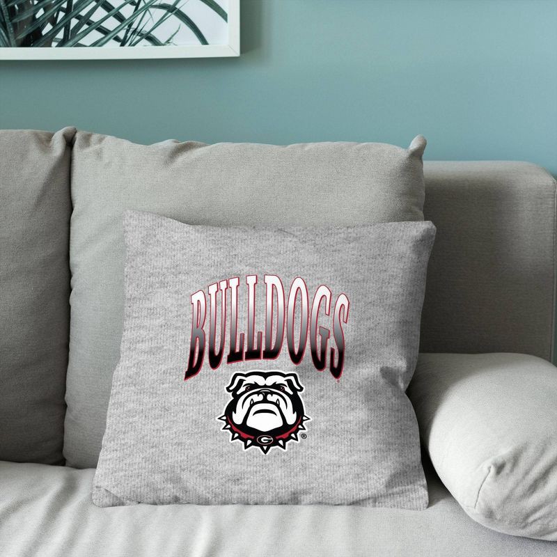 slide 4 of 5, NCAA Georgia Bulldogs 16" Heather Gray Sweatshirt Pillow, 1 ct
