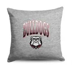 NCAA Georgia Bulldogs 16" Heather Gray Sweatshirt Pillow