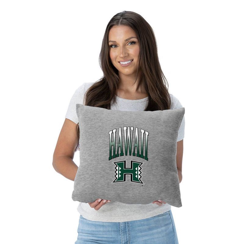 slide 2 of 5, NCAA Hawaii Rainbow Warriors 16" Heather Gray Sweatshirt Pillow, 1 ct