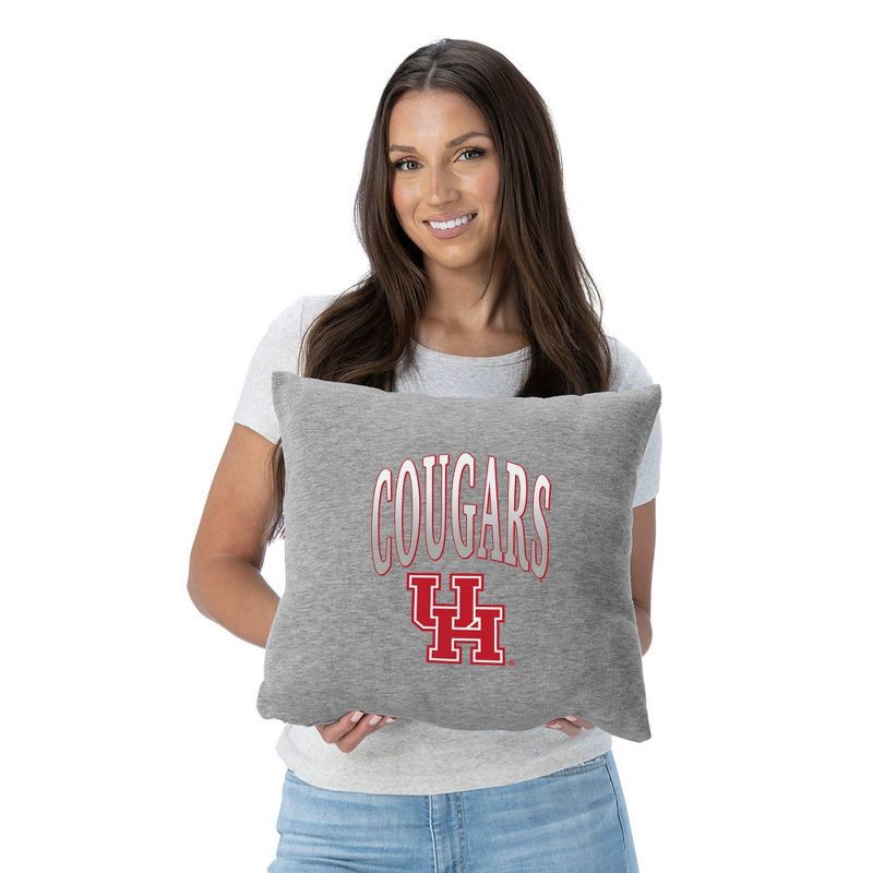 slide 2 of 5, NCAA Houston Cougars 16" Heather Gray Sweatshirt Pillow, 1 ct