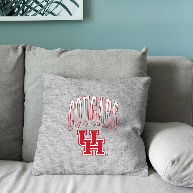 slide 4 of 5, NCAA Houston Cougars 16" Heather Gray Sweatshirt Pillow, 1 ct