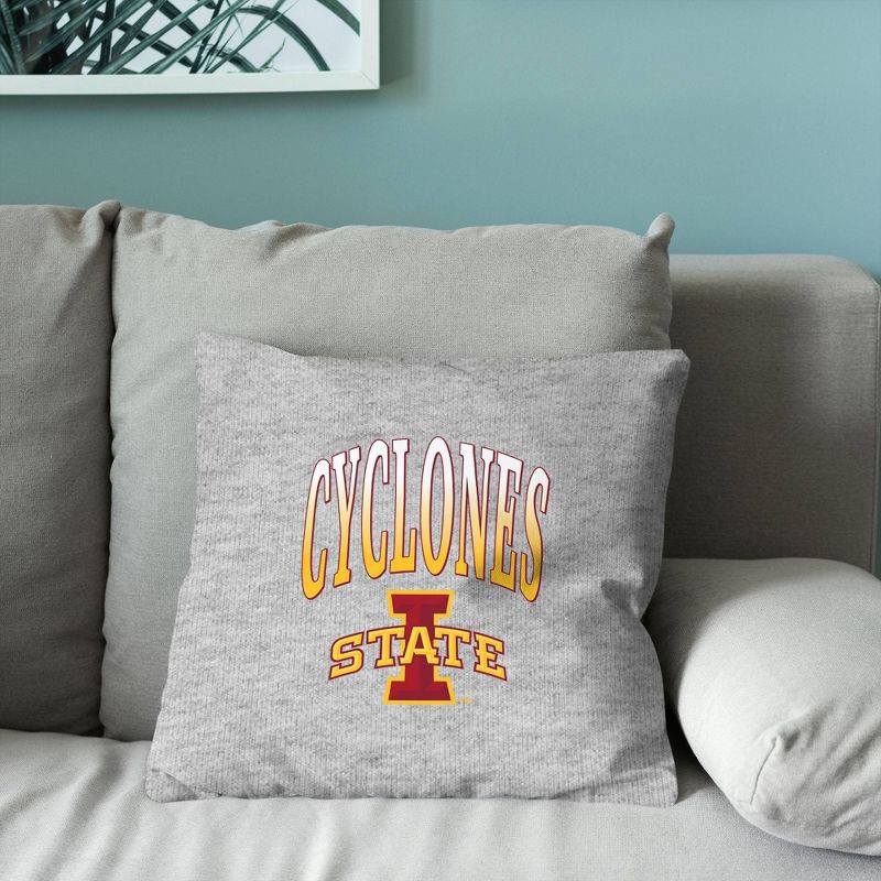slide 4 of 5, NCAA Iowa State Cyclones 16" Heather Gray Sweatshirt Pillow, 1 ct