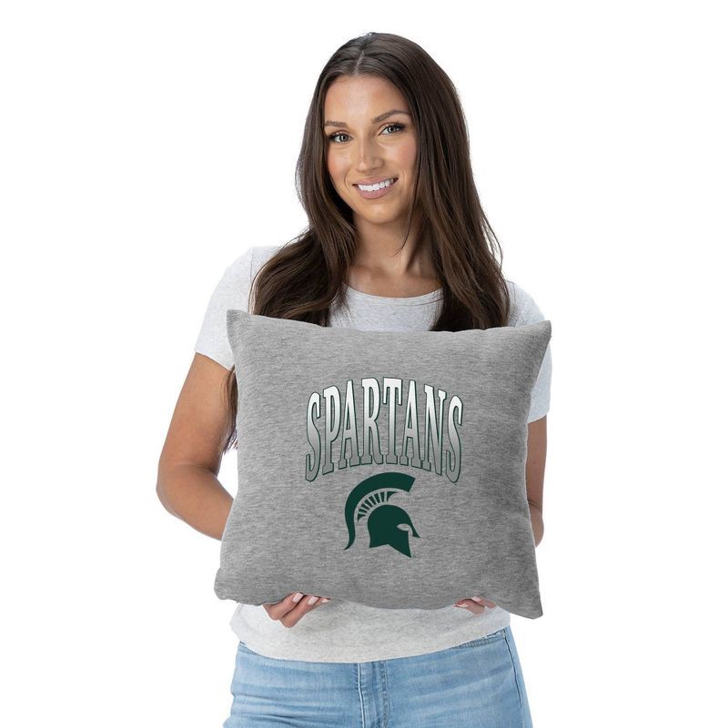 slide 2 of 5, NCAA Michigan State Spartans 16" Heather Gray Sweatshirt Pillow, 1 ct