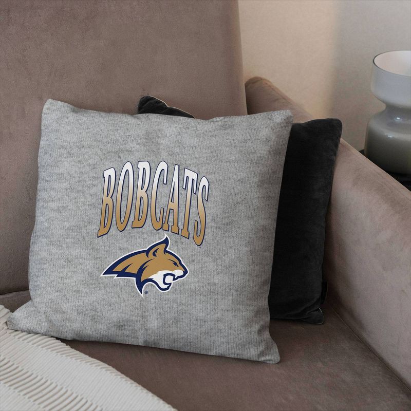 slide 3 of 5, NCAA Montana State Bobcats 16" Heather Gray Sweatshirt Pillow, 1 ct