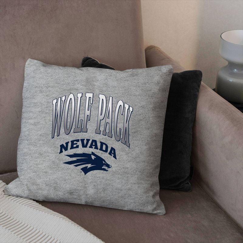 slide 3 of 5, NCAA Nevada Wolf Pack 16" Heather Gray Sweatshirt Pillow, 1 ct