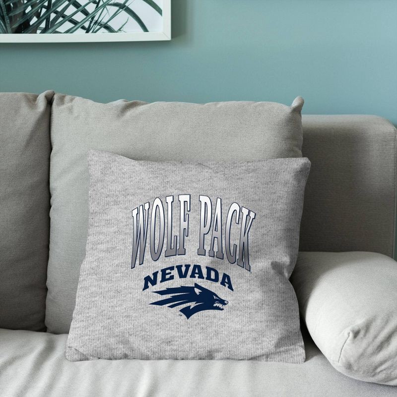 slide 4 of 5, NCAA Nevada Wolf Pack 16" Heather Gray Sweatshirt Pillow, 1 ct