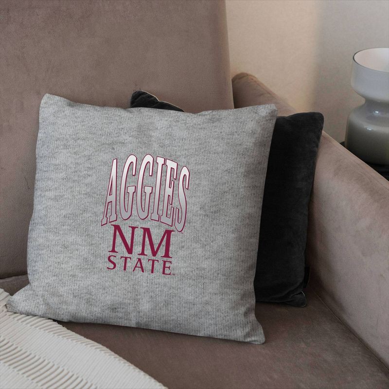slide 3 of 5, NCAA New Mexico State Aggies 16" Heather Gray Sweatshirt Pillow, 1 ct