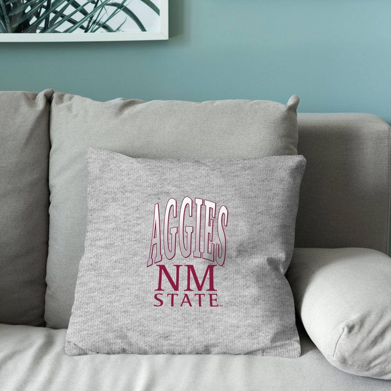 slide 4 of 5, NCAA New Mexico State Aggies 16" Heather Gray Sweatshirt Pillow, 1 ct