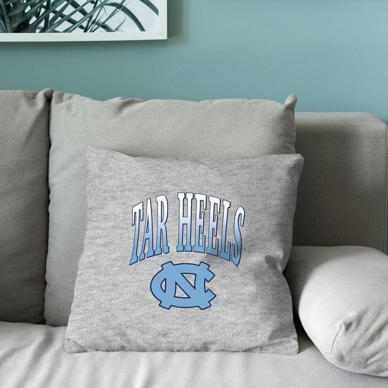 slide 4 of 5, NCAA North Carolina Tar Heels 16" Heather Gray Sweatshirt Pillow, 1 ct