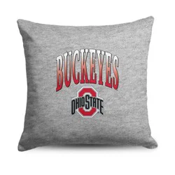 NCAA Ohio State Buckeyes 16" Heather Gray Sweatshirt Pillow