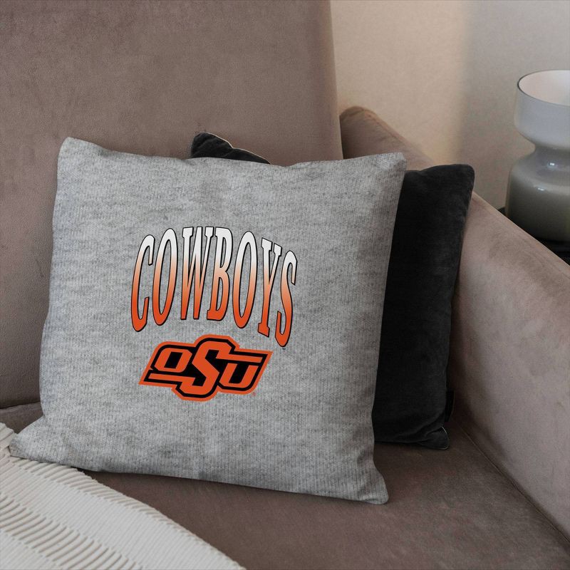 slide 3 of 5, NCAA Oklahoma State Cowboys 16" Heather Gray Sweatshirt Pillow, 1 ct
