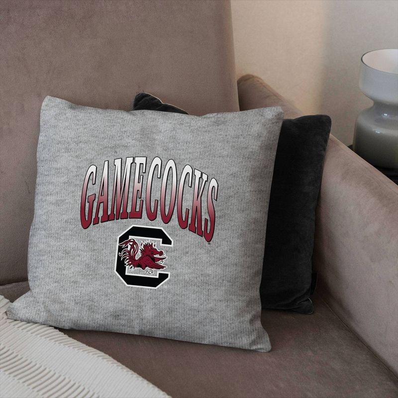 slide 3 of 5, NCAA South Carolina Gamecocks 16" Heather Gray Sweatshirt Pillow, 1 ct