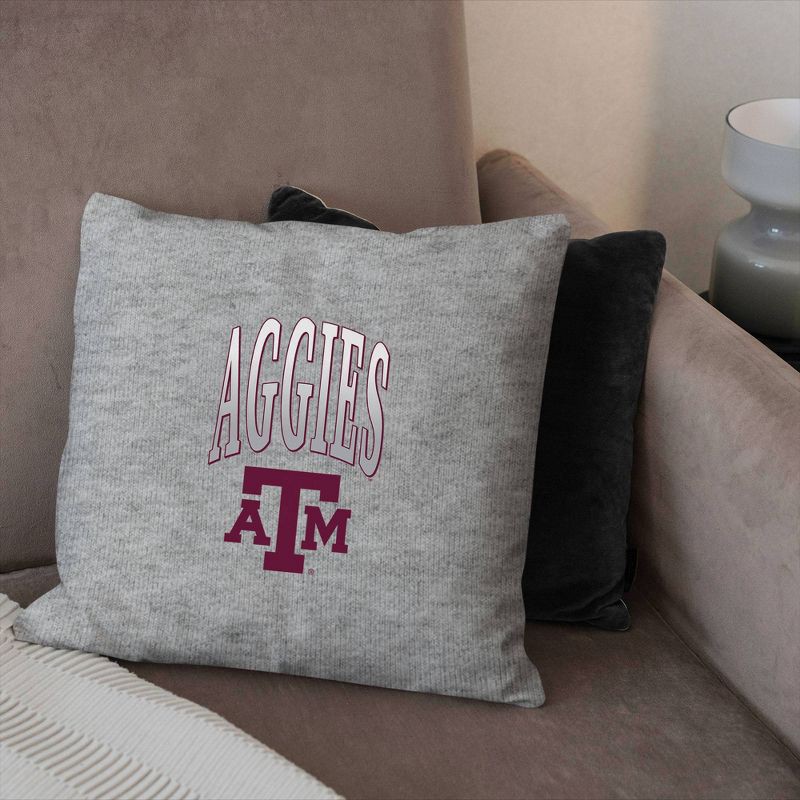 slide 3 of 5, NCAA Texas A&M Aggies 16" Heather Gray Sweatshirt Pillow, 1 ct
