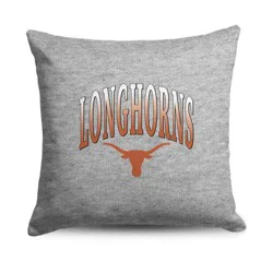 NCAA Texas Longhorns 16" Heather Gray Sweatshirt Pillow