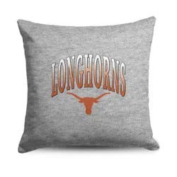 NCAA Texas Longhorns 16" Heather Gray Sweatshirt Pillow