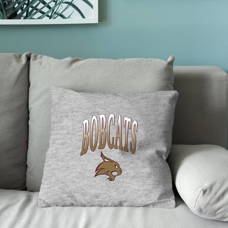slide 4 of 5, NCAA Texas State Bobcats 16" Heather Gray Sweatshirt Pillow, 1 ct
